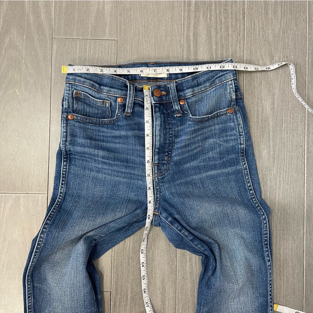 Madewell 10" High Rise Skinny Jeans Cutout Tulip Hem Edition  K5236 Size 25 - Picture 14 of 15
